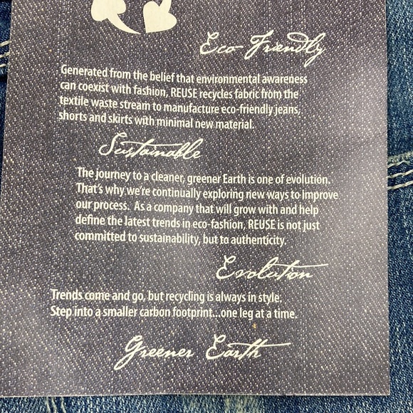 REUSE Recycled Jeans NWOT - Picture 8 of 9